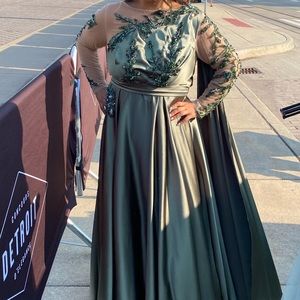 A-Line embedded gown